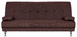 Home - Sicily - 2 Seater Fabric Clic Clac - Sofa Bed - Chocolate
